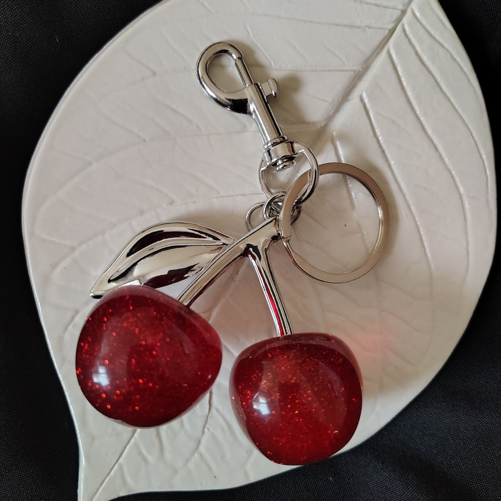 Cherry 🍒 Keychain With Lots Of Sparkles!! - Picture 3 of 4